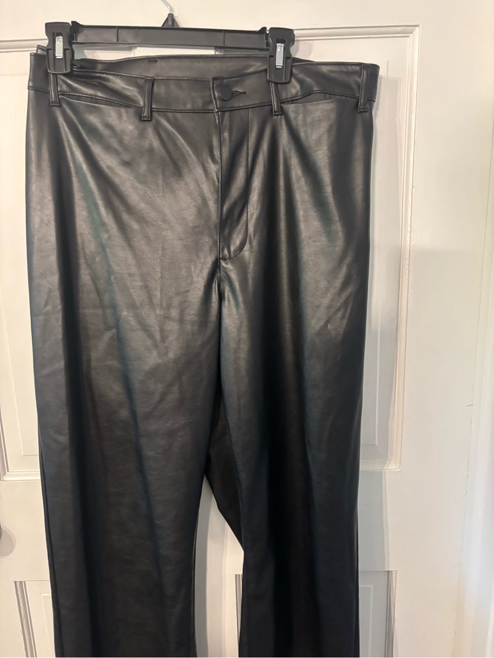 Old Navy Black Wide-Leg Faux Leather Pants